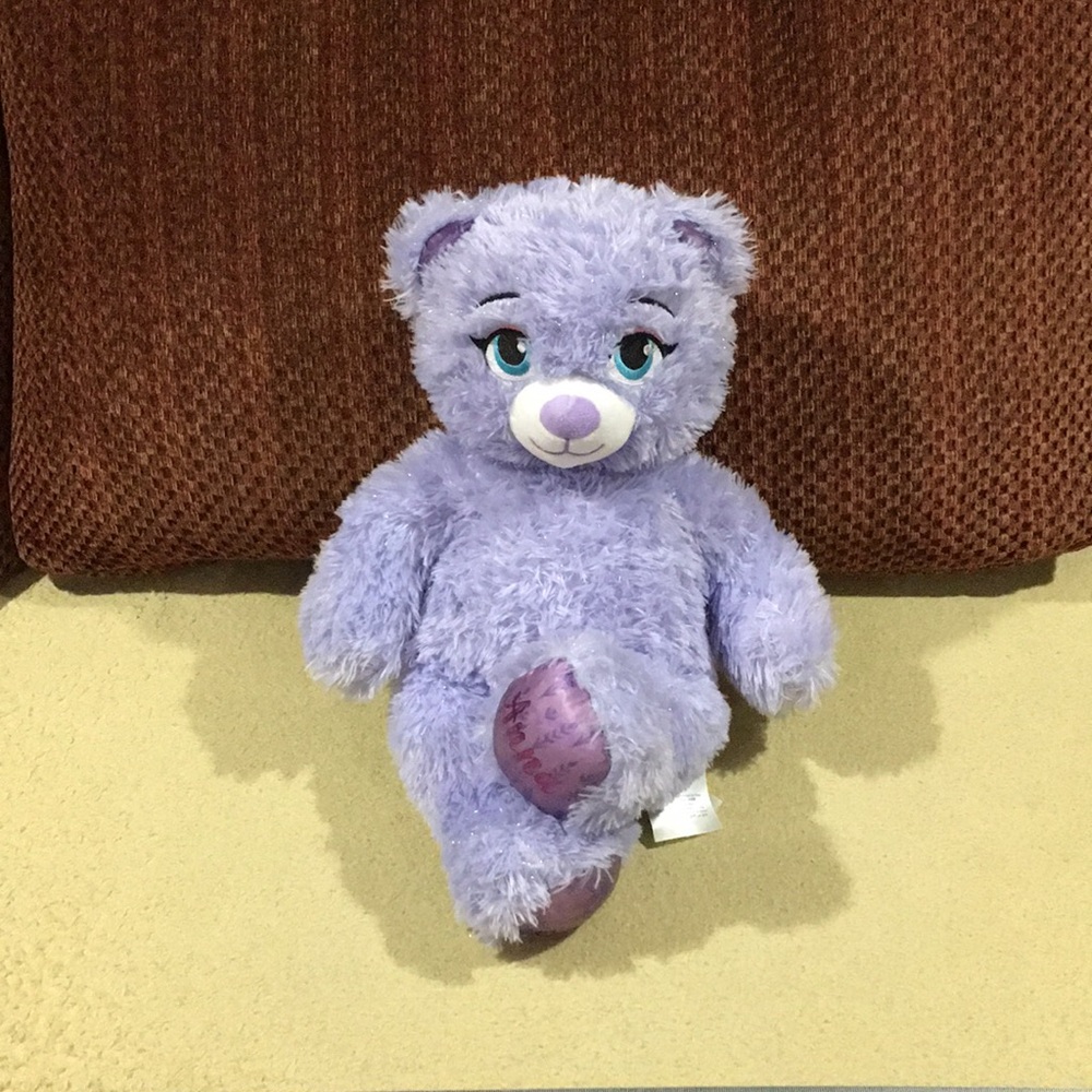 ❣️ BUILD-A-BEAR ❣️ COLLECTION SUPER CUTE PURPLE COLOR PLUSH TOY .